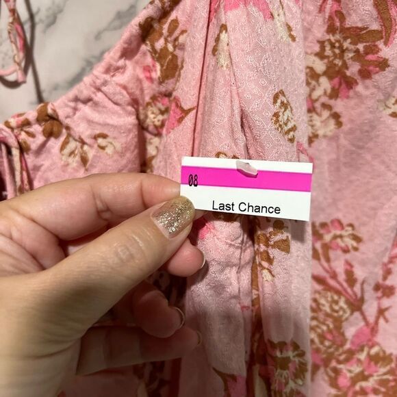 FREE PEOPLE Hilary Printed Top in “Pink Combo” Size XS MSRP $98 - Picture 9 of 13